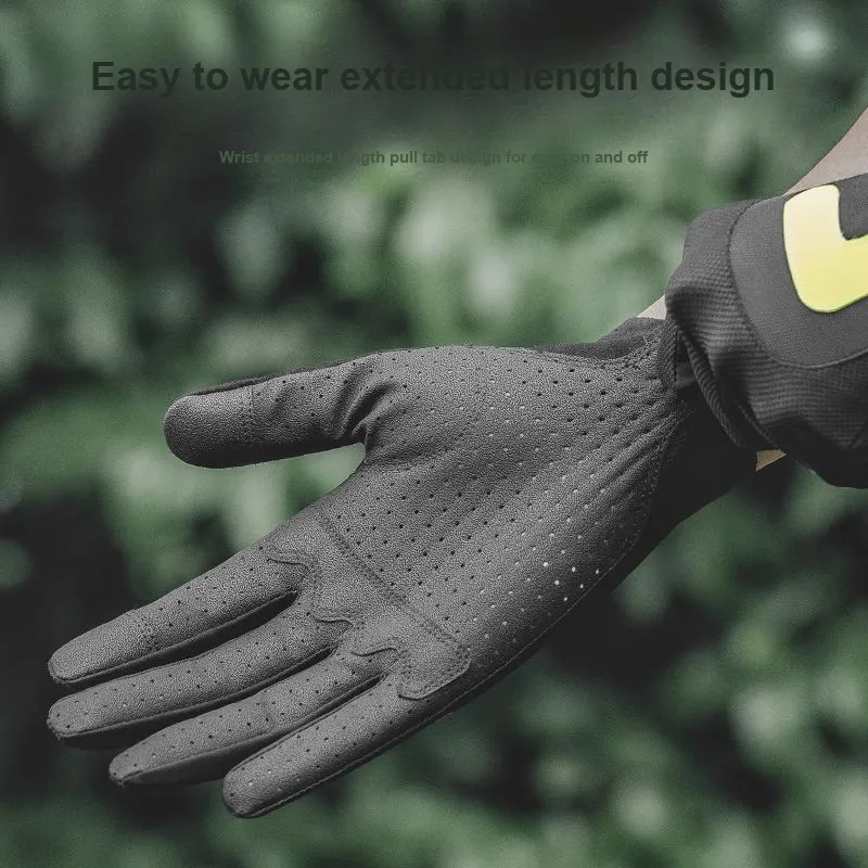 ROCKBROS Riding Equipment Cycling Glove Bicycle Motorcycle Sports Unisex Pu Fabric S/M/L/XL/XXL Black Green-2