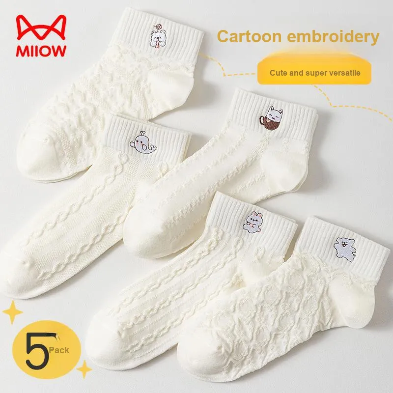 MIIOW Ankle Socks Women's 5 Pack-5