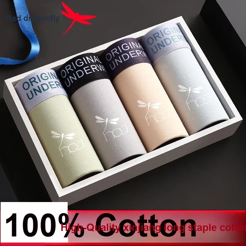 RED DRAGONFLY Cotton Panties Men's 3 Pack Gift Box Set-8