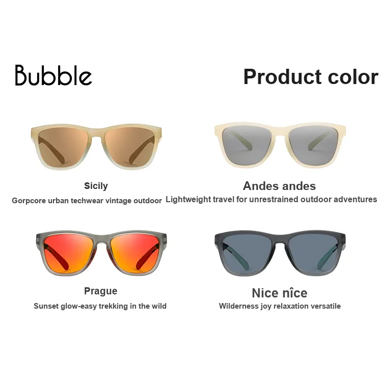 BUBBLE TR90 Square Sunglasses Unisex-14