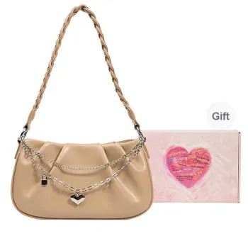 NATTY PU Shoulder Bag Women's Ecru/Black/Yellow/Khaki