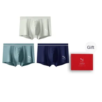 RED DRAGONFLY 50S Pure Cotton Underpants Men's 3 Piece Gift Box Set