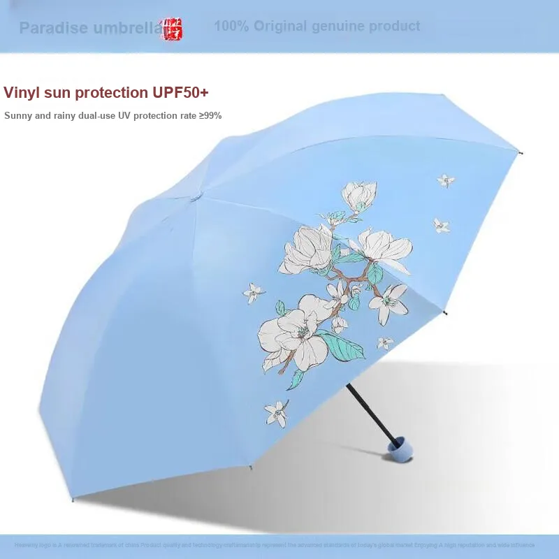 Heavenly Umbrella Ultraviolet Sun And Rain Dual Use Folding Portable Sun Umbrella Unisex 2333833E Elegant Orchid-13