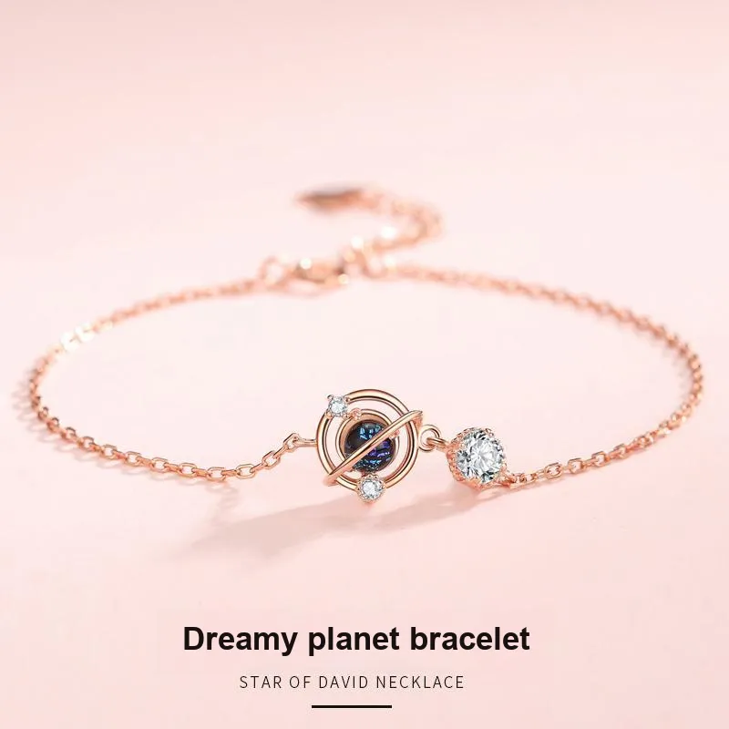 PINK U 925 Sterling Silver Bracelets Women's-1