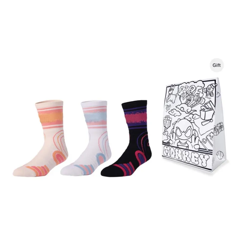 FireMonkey Mid Calf Socks Unisex 3 Pack Gift Box Set-1