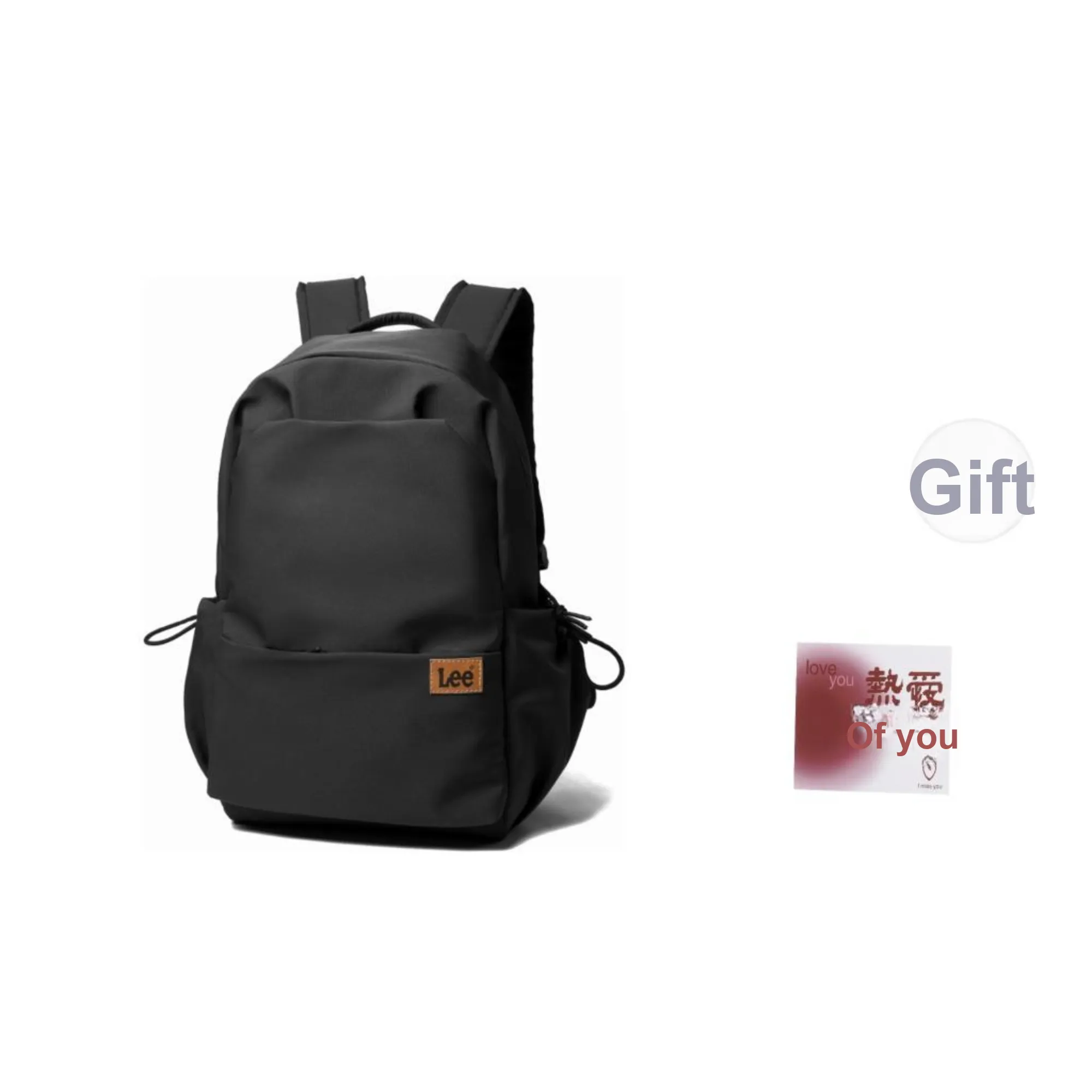 Lee Oxford Travel Backpack For Holidays Unisex Black/Khaki