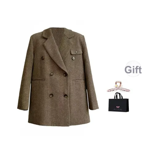 Aimilian Кофе Утепленное Женское Пальто