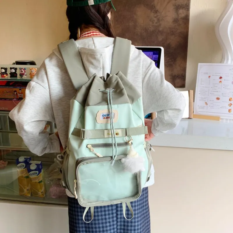 URBAN FOREST Nylon Fabric Backpack Regular Unisex Multicolor-12