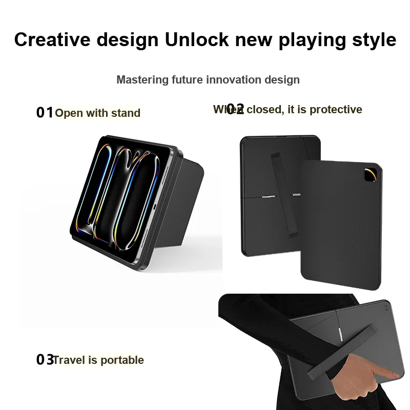 JINGSHAN Fully Enclosed Magnetic Multi Combination Display Compatibility IPAD Air4/5/6 Flat Protective Bag-6