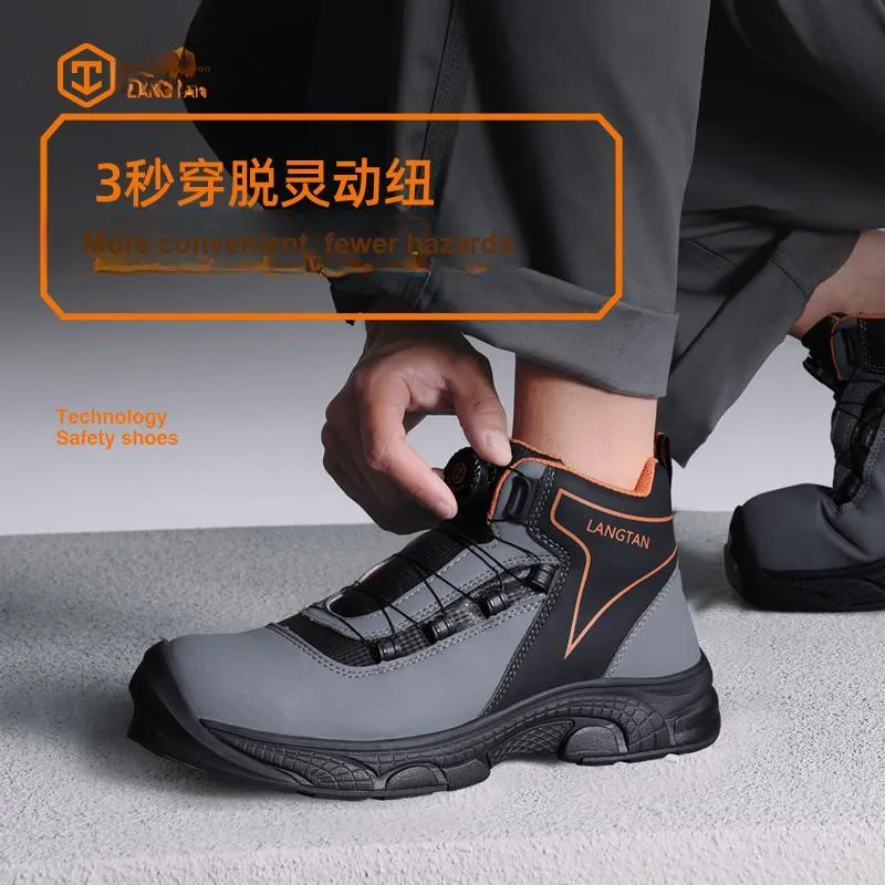 Wolf Detective Wear Resistant Impact Resistant Lightweight High Top Outdoor Shoes Unisex-3