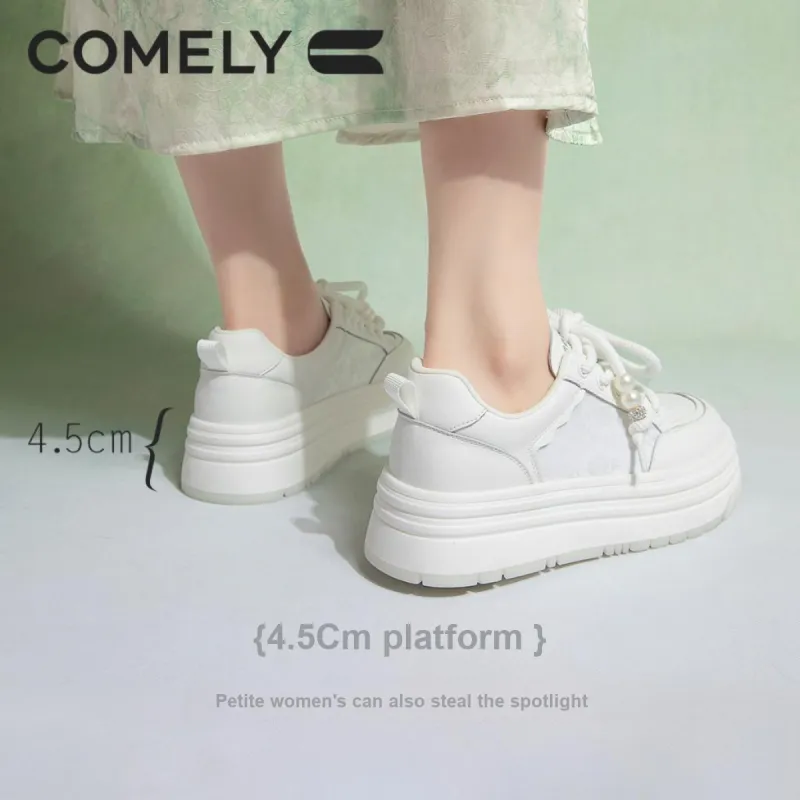 COMELY Casual Shoes Women's Low Top Ecru-5