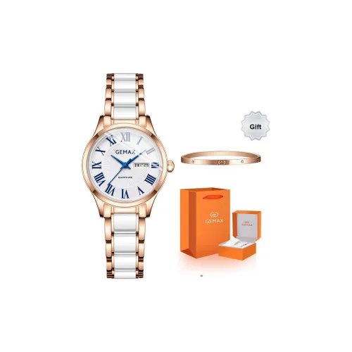 GEMAX Наручные часы Кварцевый механизм Керамика Ремешок Часы Женские Белый циферблат