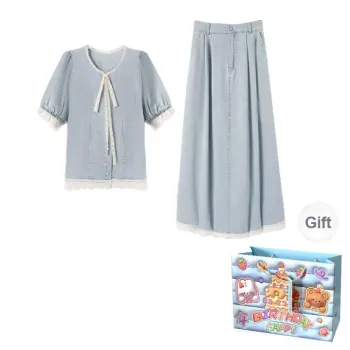 WOWI KCKS Skirt Set Women's Light Blue