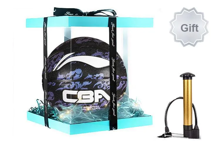 LiNing CBA Collection PU Basketball Purple Size 7 Training Match Unisex-29