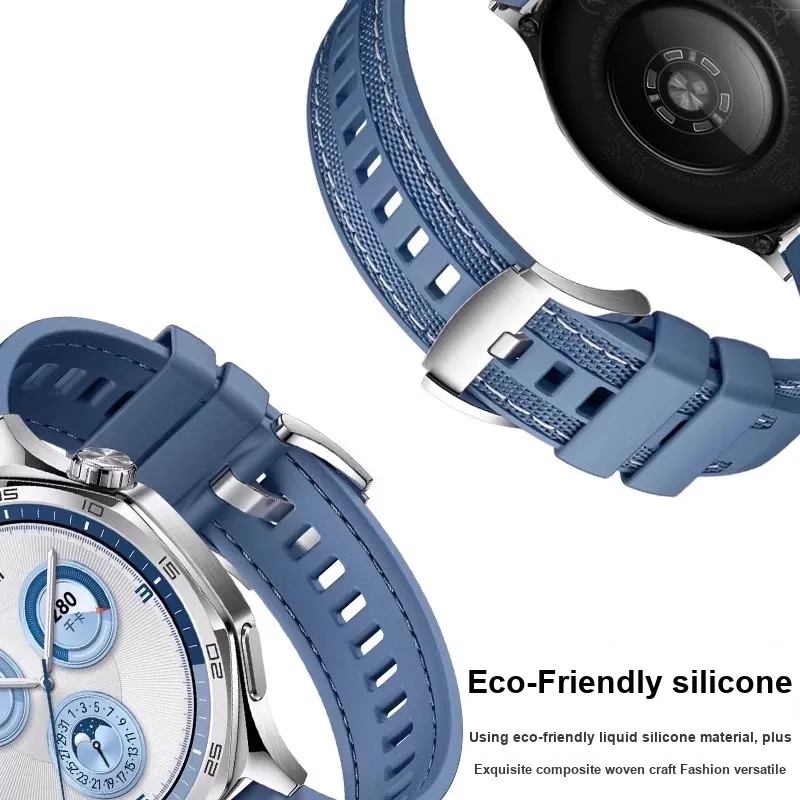 FZRT OPPO Compatibility Watch Band GT5 Same Style Composite Woven Strap Silicone Material-3