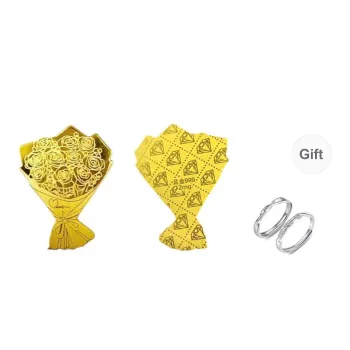 Jinghua Record Investment 999 Gold Sheet Adjustable Alloy Couple Rings Unisex
