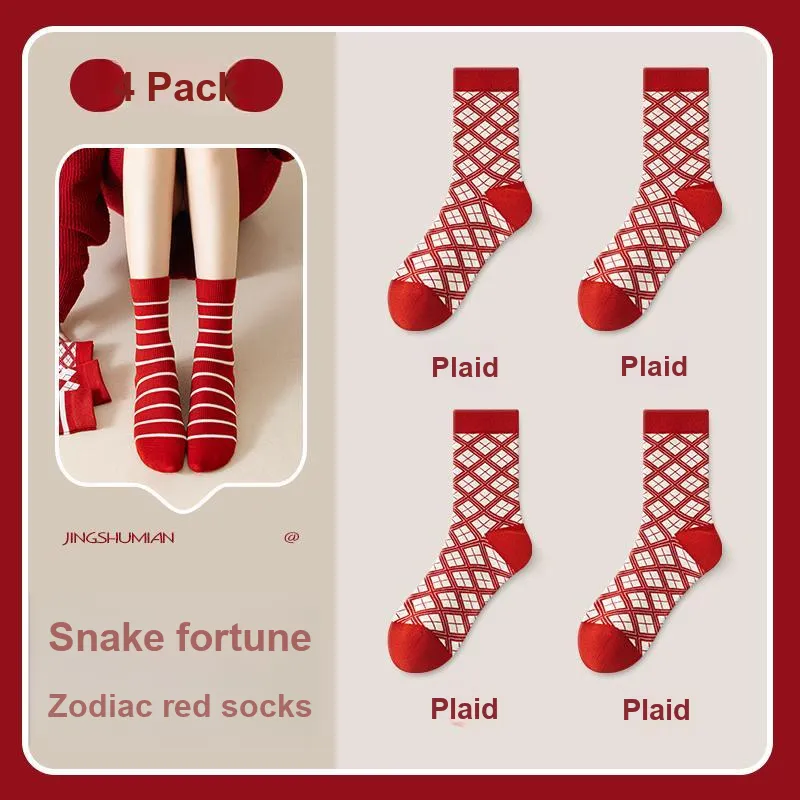ROBINHOOD Mid Calf Socks Women's 4 Pack-9