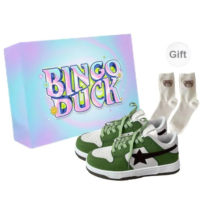 BINGO DUCK Skateboard Shoes Women's Green-10