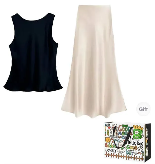ZVJH Two Piece Skirt Sets Women's-1