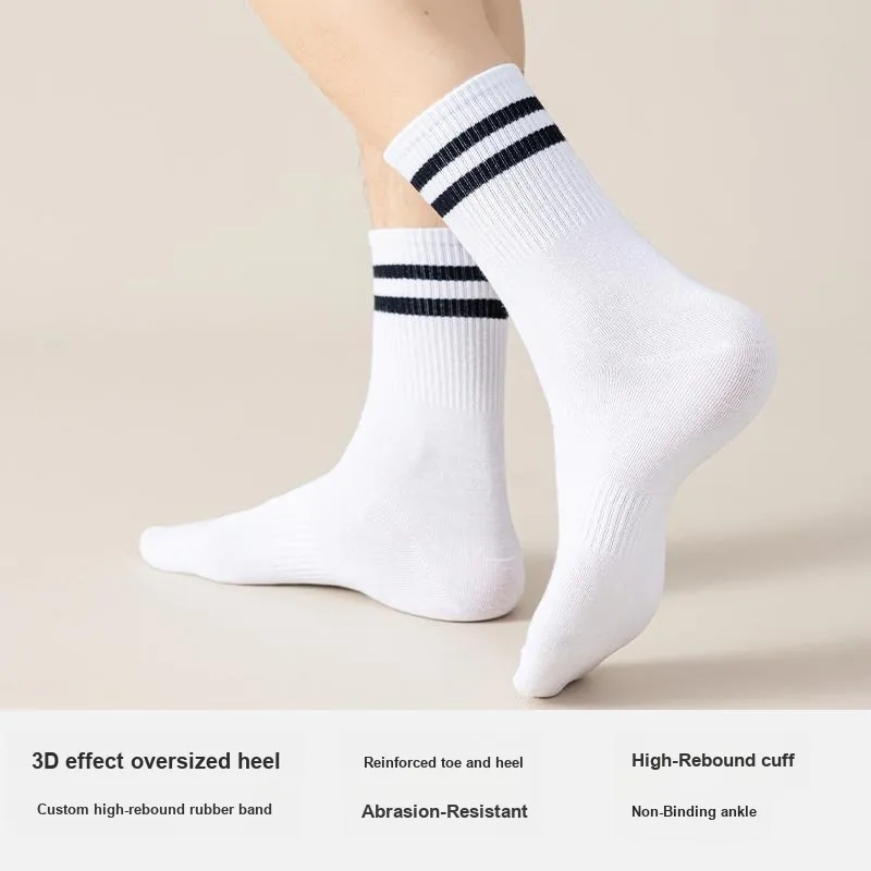 MIIOW Mid Calf Socks Unisex Shopping Bag 5 Pack-1