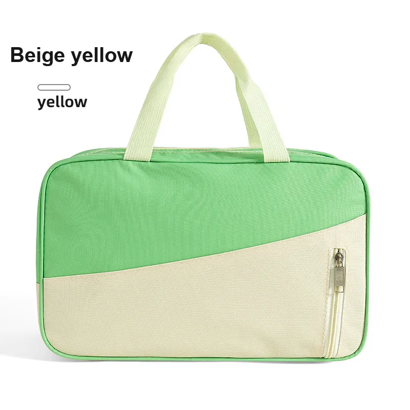 Boniu Polyester Makeup Bag Regular Unisex Green/Pink/Navy Blue-1