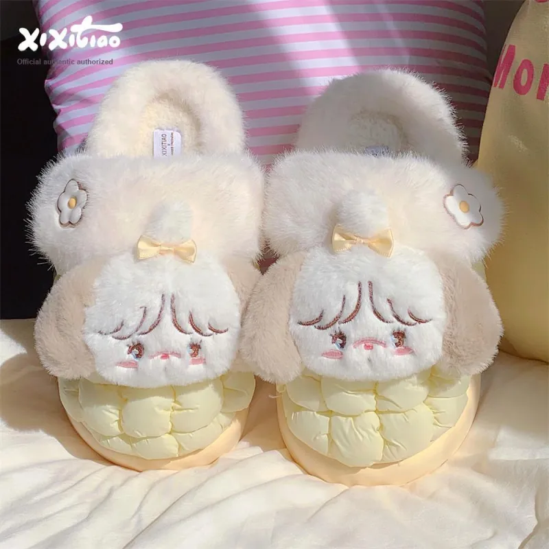 Thin Strips x MIKKO Cotton Slippers Women's, Yellow-2