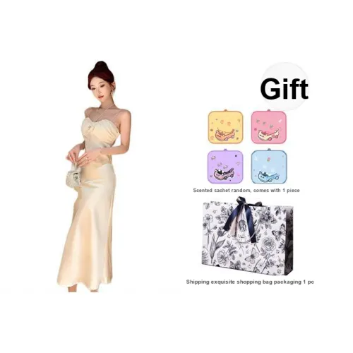 PZGE Юбка Платье Женское Абрикосовое