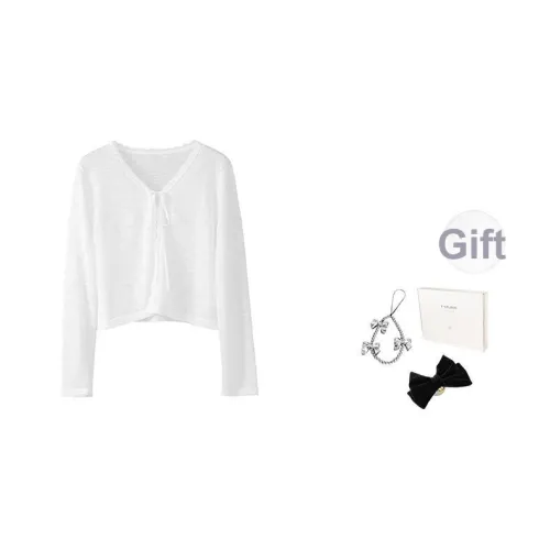 Fstudio Летний Корейский стиль Светлый Кожа Тон Однотонный Длинный рукав Рубашка Женская