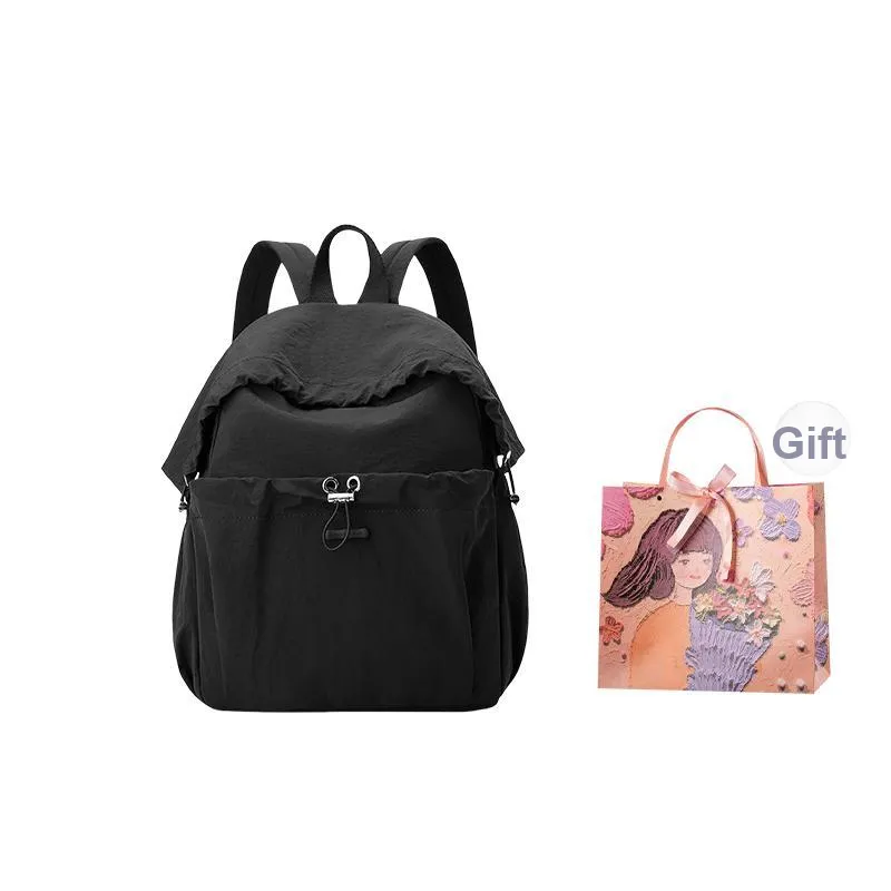 PARK DANCE Nylon Fabric Backpack Regular Unisex Multicolor-12