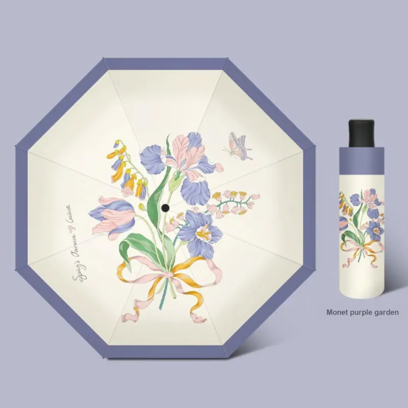 Womi Refreshing Print Sun Protection Umbrella Sunny And Rainy Dual Use Umbrella-9