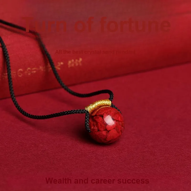 Baozhi Reconstructed Cinnabar Necklaces Unisex-1