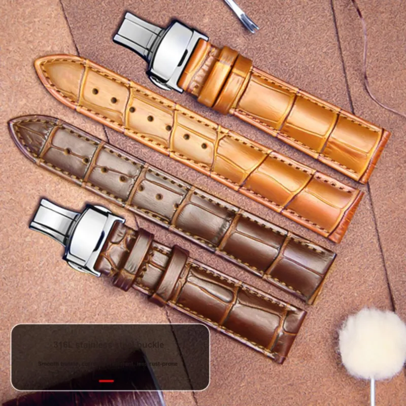 SHIRUI Accessories With Crocodile Pattern MIDO Compatibility Watch Band 20/19mm Genuine Leather Material-134