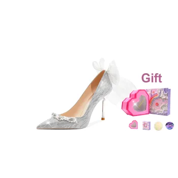 Crelinkxlat Slim Heel High Heels 6 8 Women's Silver