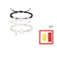 Lotus Peaceful Buckle Rope Bracelet[Black+Pink]