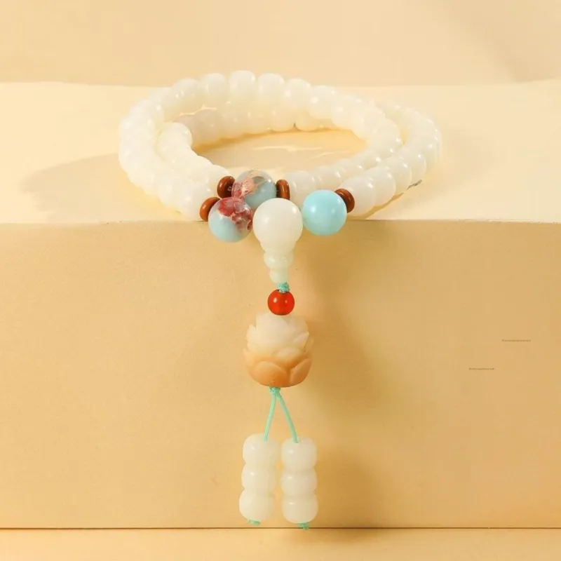 JIUHUASHAN White Jade Bodhi Bracelets Unisex-27