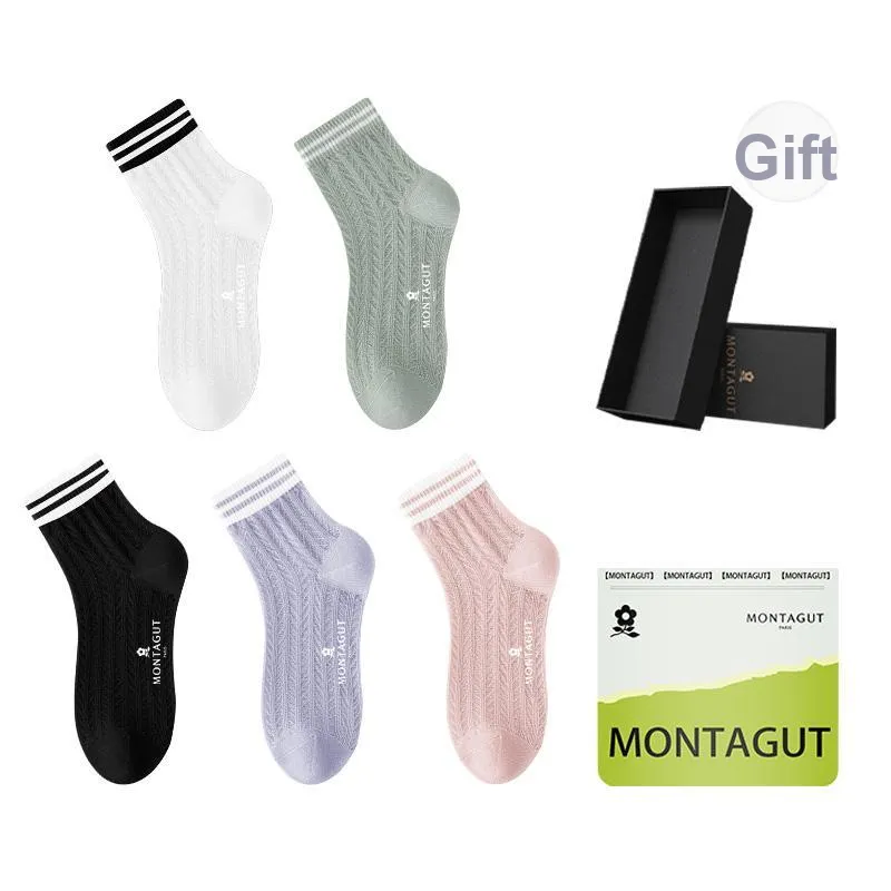 Montagut Mid Calf Socks Women's Shopping Bag 5 Pack-24