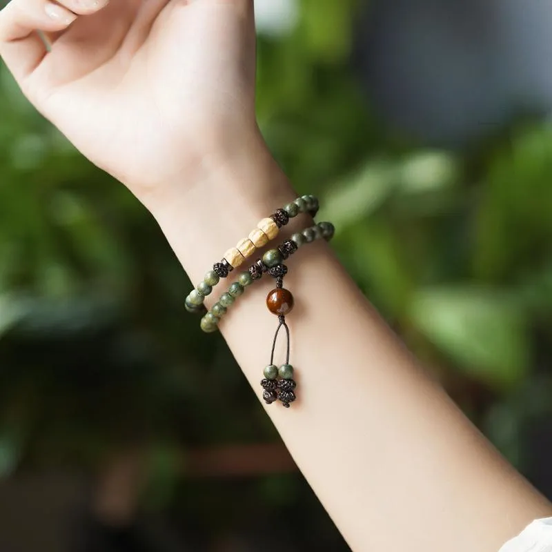 DALONG Green Sandalwood Bracelets Unisex-4
