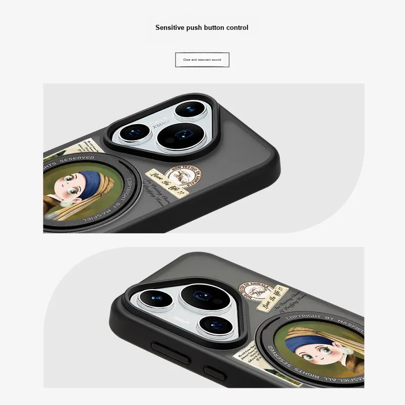 Marsfield Acrylic Material Skin Touch 360 Rotating Pivot Phone Cases Compatibility Huawei P70/60/50 PRO-3