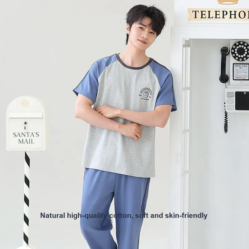 Close fitting Areas Pajama Set Men's-19