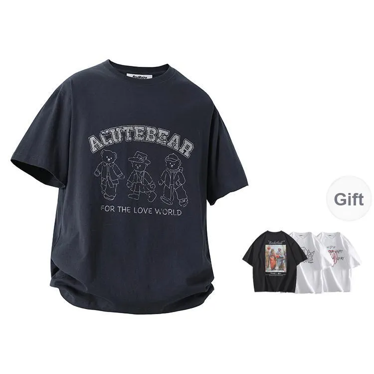 BRUMAIRE T Shirt Unisex Black Comes With Random Print Short Sleeved Shirt-6