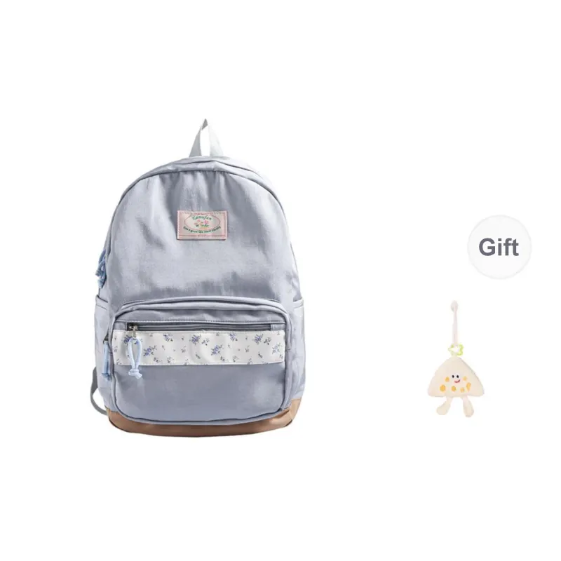 KAMLUI Fabric Backpack Regular Women's Custard/Blue-0