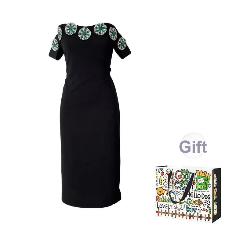 PZHK Sleeveless Dresses Women's Black Dress Shopping Bag-0