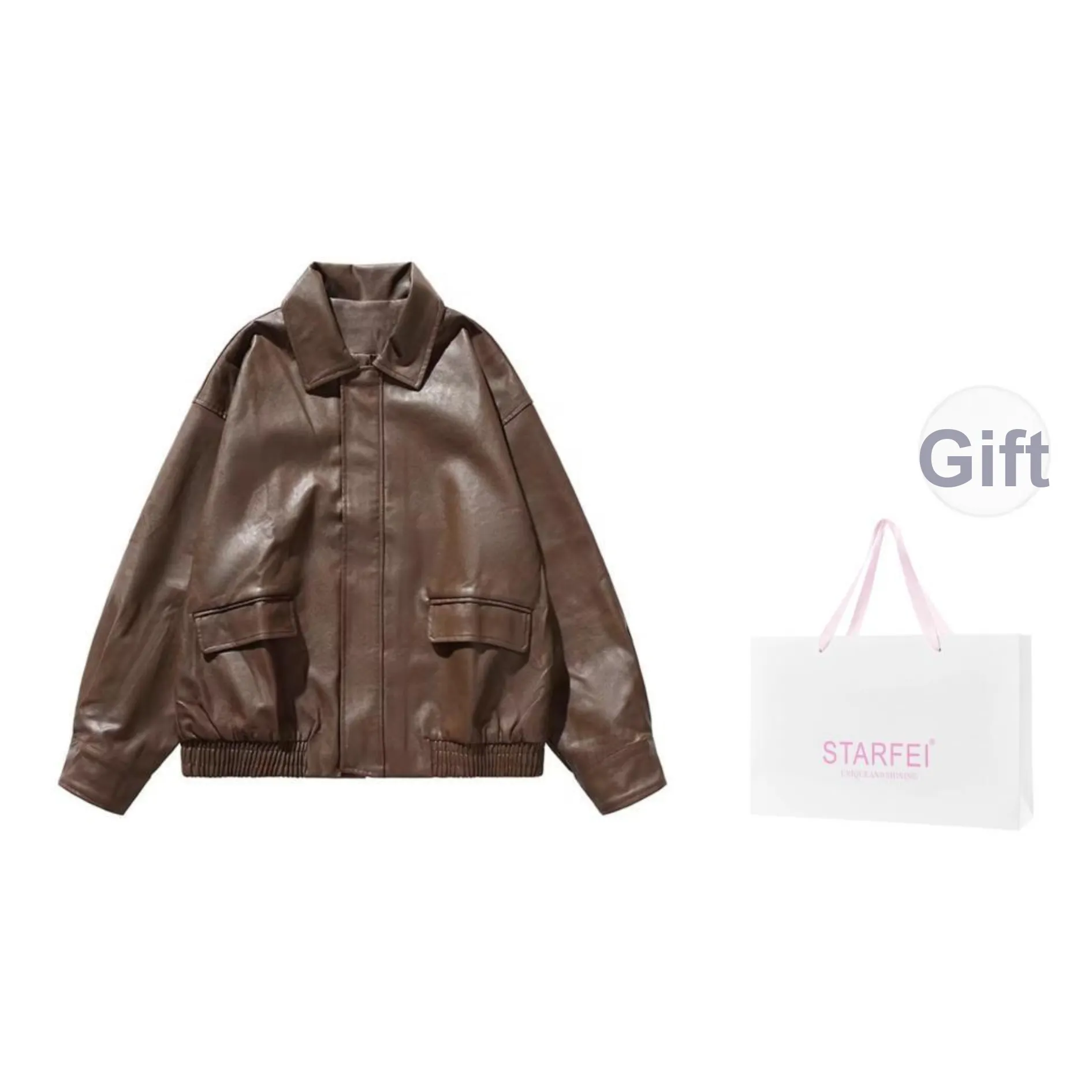 STARFEI Leather Jackets Unisex