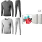 Silk 2-Piece Underwear Set (Dark Gray+Light Gray) with Thermoregulation/Premium Gift Box Set