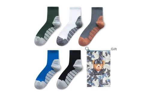 Caramella Mid-Calf Socks Unisex Shopping Bag 5 Pack
