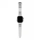 Transparent Watch Case+White Strap