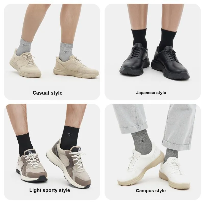 SEPTWOLVES Mid Calf Socks Men's 5 Pack With Shopping Bag Included-5