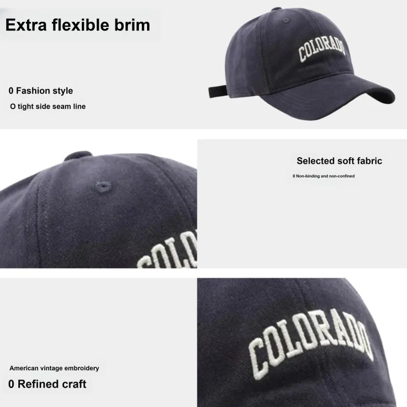 PLAN IN Cotton Baseball Caps Unisex-7