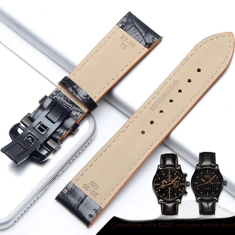 FUDIEN Watch Bands Mido Compatibility 190mm Cowhide Leather Material-4