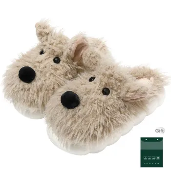 Red Bean Cartoon Cotton Slippers